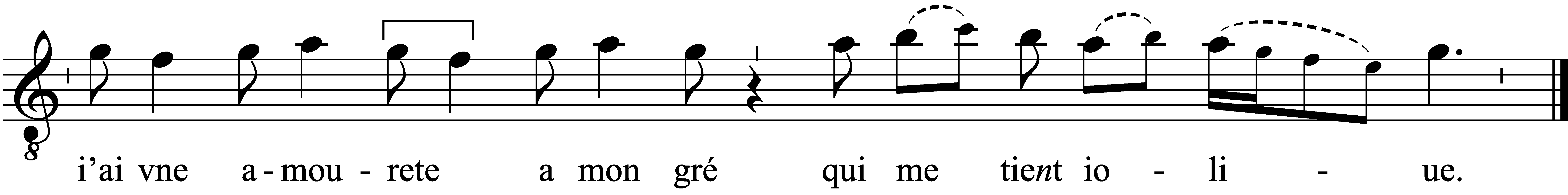 Refrain musical notation